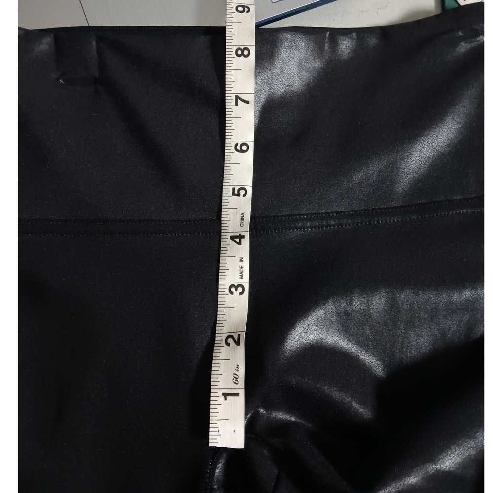 SPANX Faux Leather Leggings Black‎ High Waisted Full Length M M - Picture 9 of 10